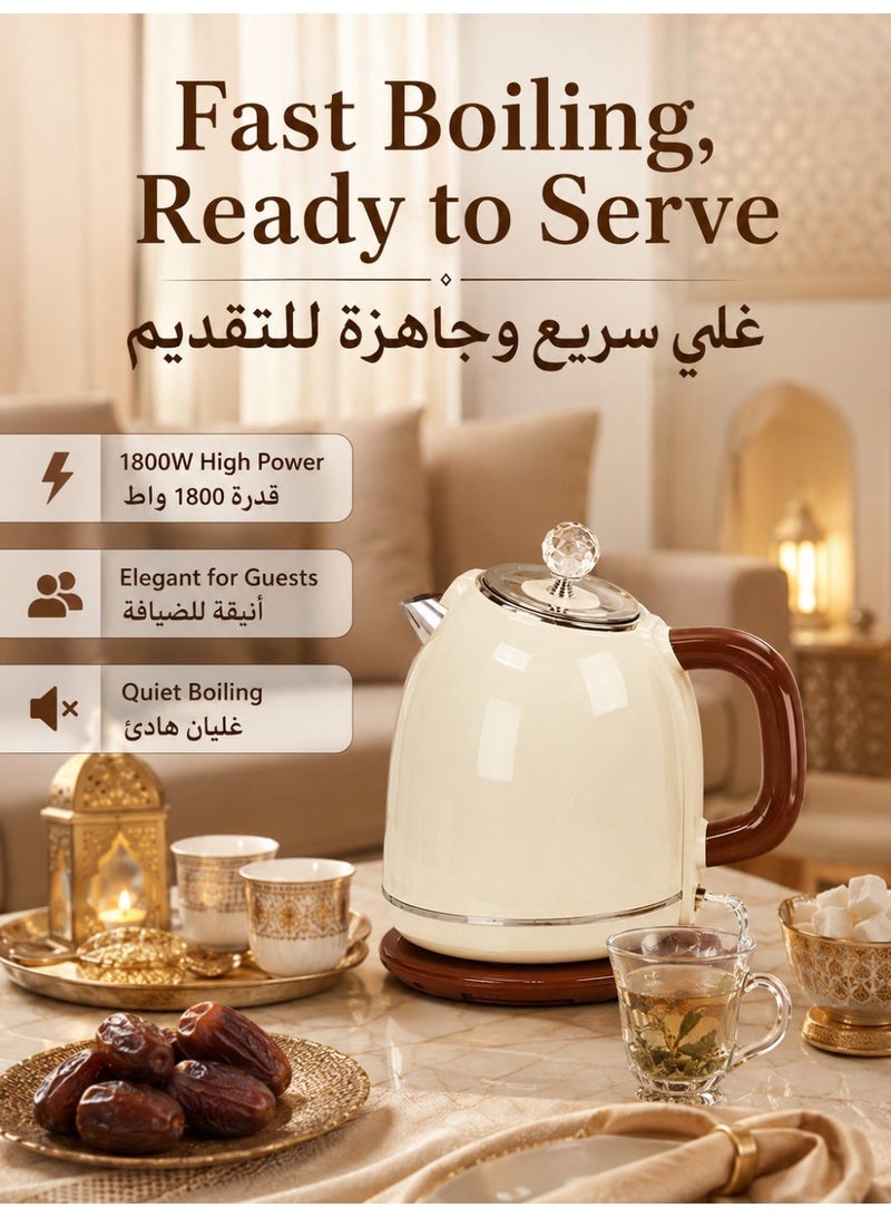 Three sheep Kettle with Boil Dry Protection, Detachable Power Base, Auto Shut Off, Fast Boil & Easy to Clean and Ideal for Hot Water, Tea or Coffee 1.7L - Image 4