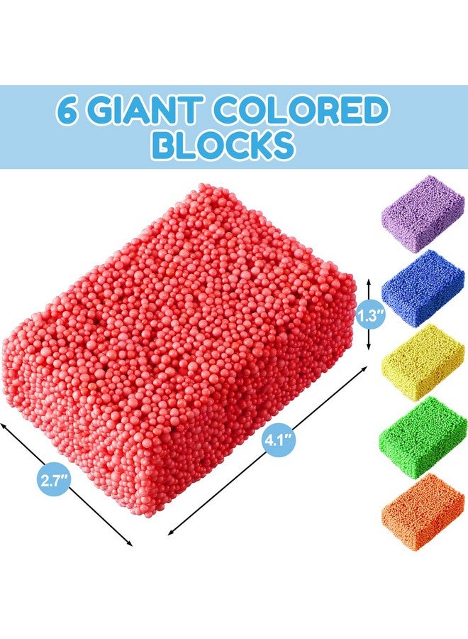 Shappy شابي 24 كتلة من طين الفوم للنمذجة للأطفال، خرز فوم تعليمي، ألعاب رياض الأطفال للأطفال لتطوير الإبداع، حرف فنية DIY، 6 ألوان - Image 2