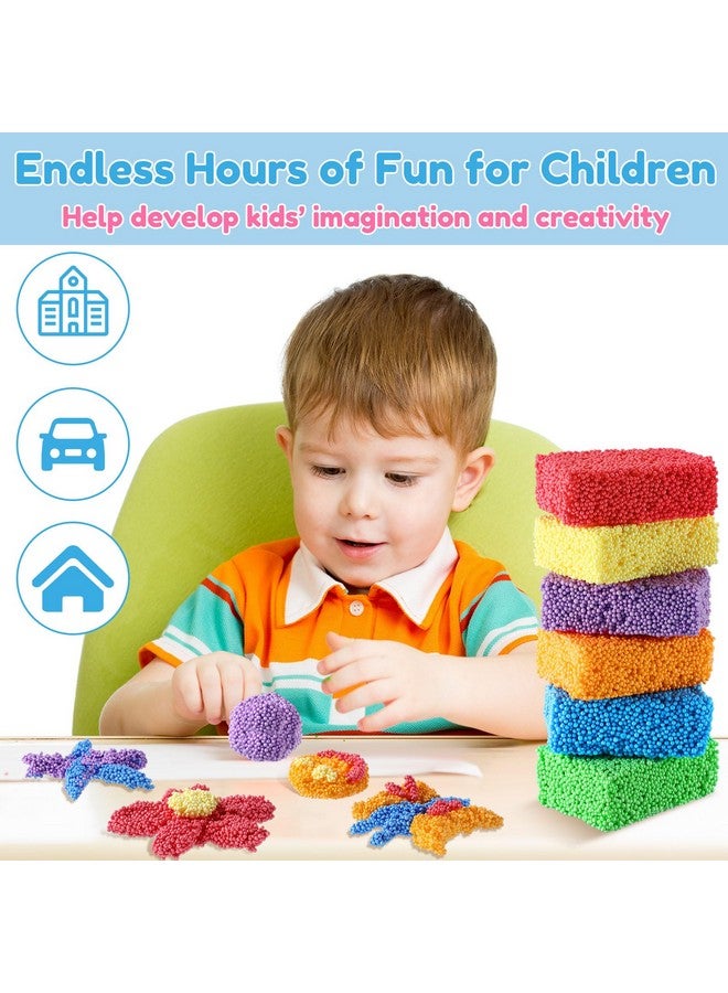 Shappy شابي 24 كتلة من طين الفوم للنمذجة للأطفال، خرز فوم تعليمي، ألعاب رياض الأطفال للأطفال لتطوير الإبداع، حرف فنية DIY، 6 ألوان - Image 5