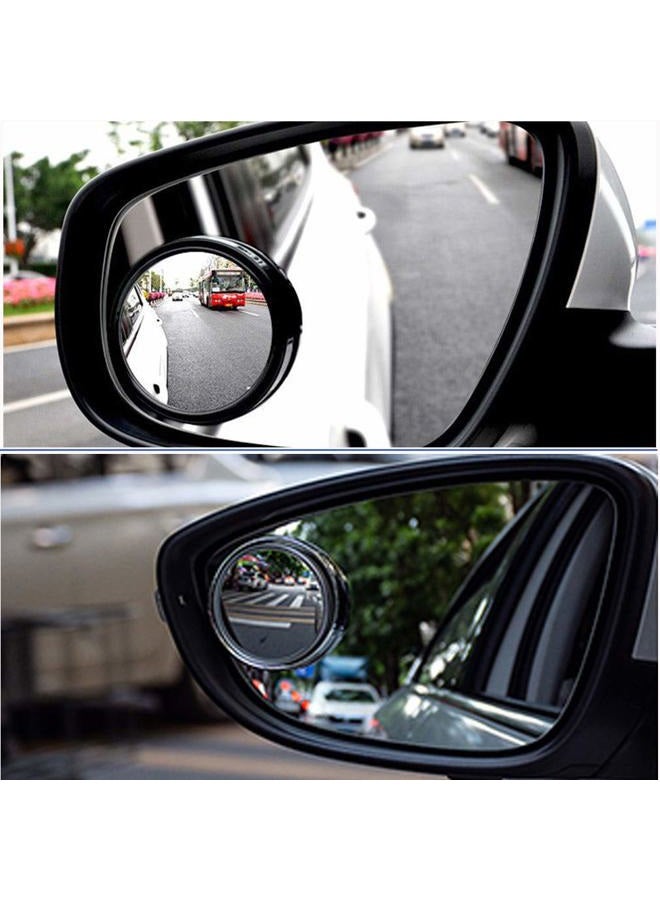 ESreake 4pcs Blind Spot Mirror,2-inch Round Wide Angle HD Glass Convex Rear View Mirror，Angle Adjustable Blind Spot Mirror for Large Vehicles, Car Suv Trucks (2"(50mm), Black frame) - Image 5