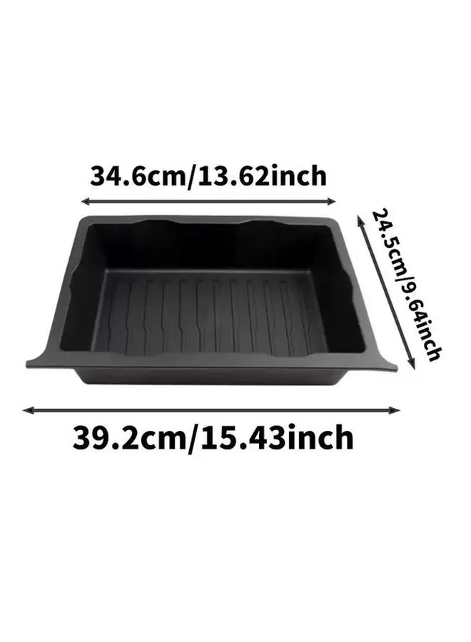 Black Car Rear Under Seat Storage Organizer Hidden Tray For Cars SUVs Trucks - Image 2