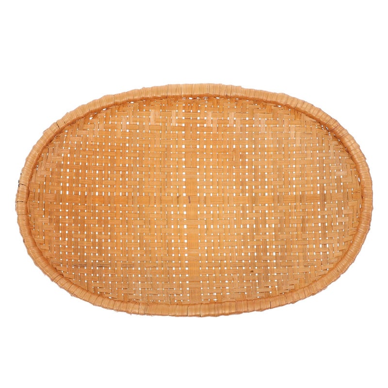 Handwoven Woven Storage Basket 27x18x4cm Kitchen Container for Bread Fruit Serving Tray Home Picnic Party - Image 2