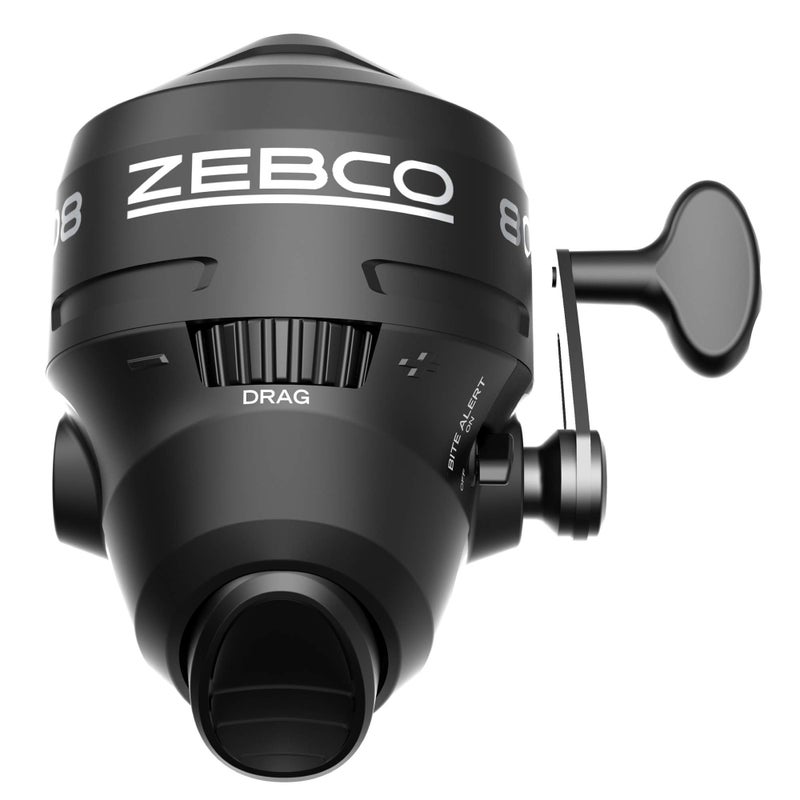 Zebco 808 Spincast Fishing Reel, Powerful All Metal Gears, Quickset Anti-Reverse and Bite Alert, Pre-spooled with 20-Pound Zebco Fishing Line, Clam Pack, Black - Image 1