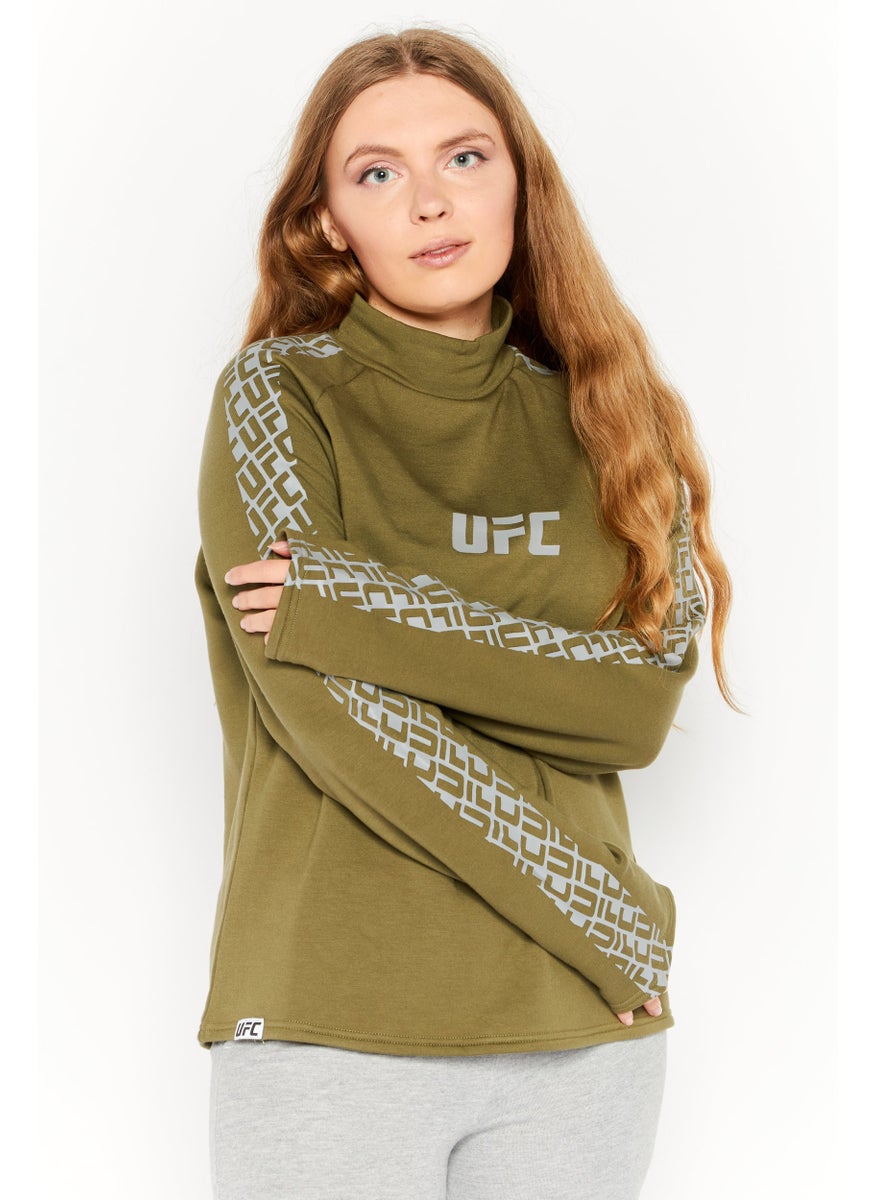 Ufc - Women Sportswear Fit Long Sleeves Running Sweatshirt, Olive - Image 1