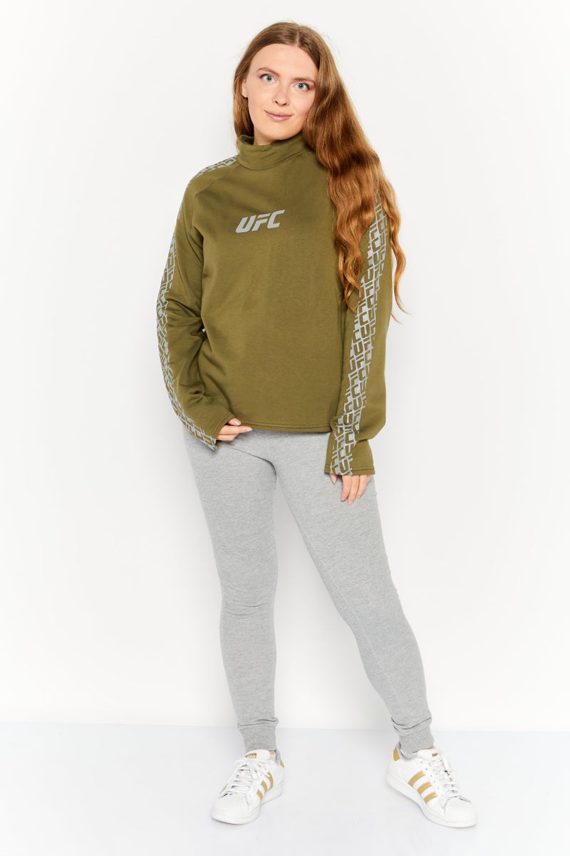 Ufc Women Sportswear Fit Long Sleeves Running Sweatshirt, Olive - Image 4