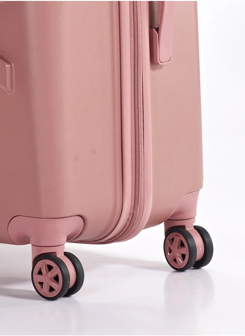 UNITED COLORS OF BENETTON BNTA-202 Set of 2 Luggage with TSA Lock | Material- Acrylonitrile Butadiene Styrene| Adjustable Trolley Handle | Smooth Dual Wheels 360degree rotation | 20/28 inch | Rose Gold
