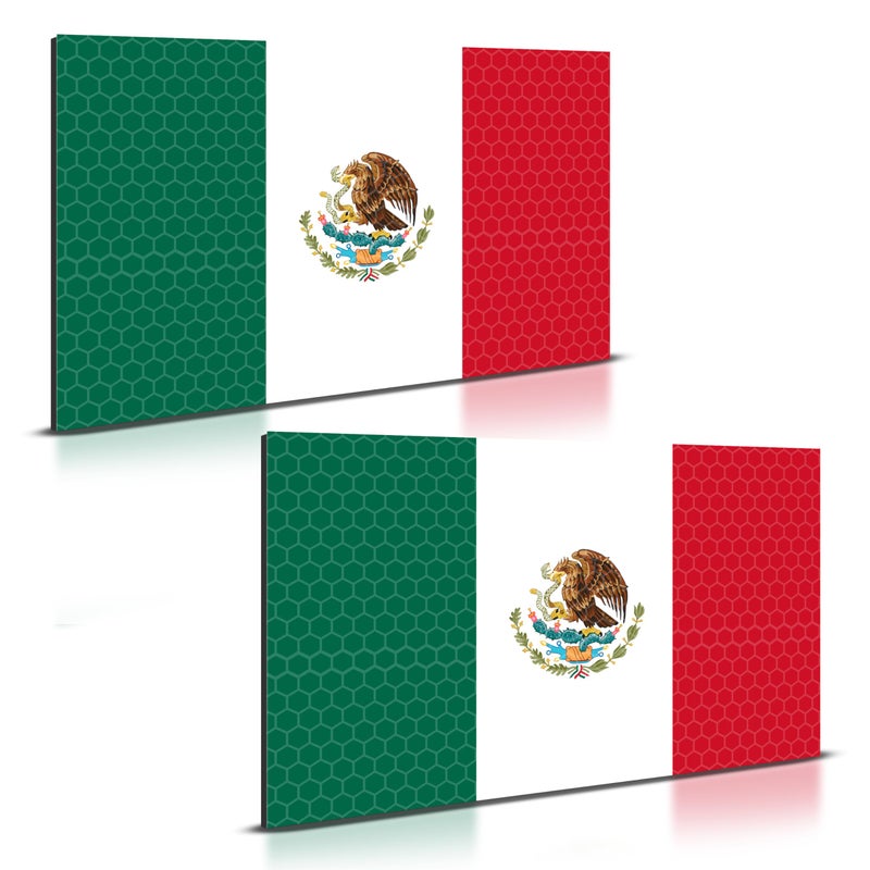Venicor 2PC Reflective Mexico Flag Magnets 5x3 Inches Mexico Magnet Decal for Car Jeep Truck Automobile Bumper - Image 3