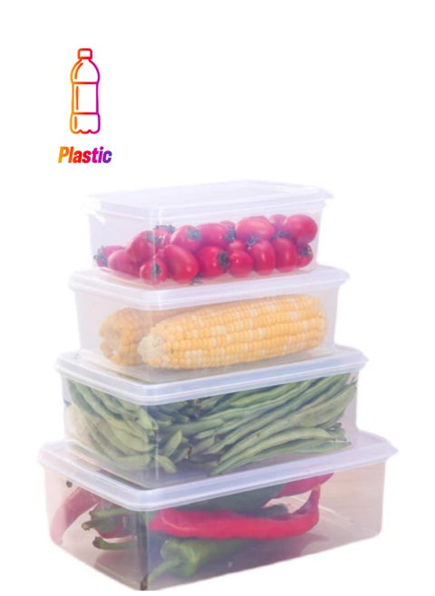 4 pcs containers for storing and organizing food in the fridge