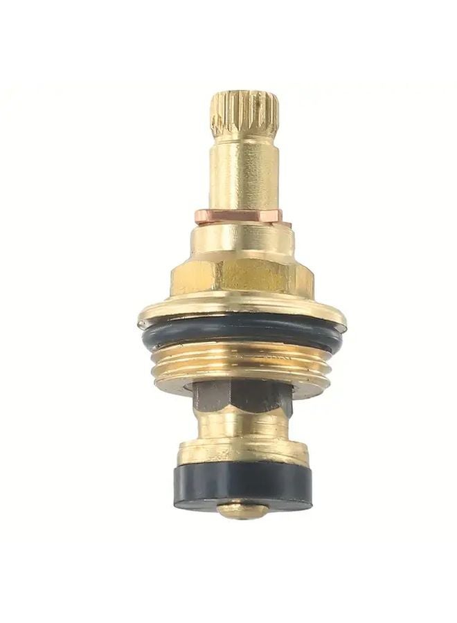 1pc Brass G1 2 Hot Cold Water Valve Core 20 Tooth Slow Opening Faucet Spool - Image 1
