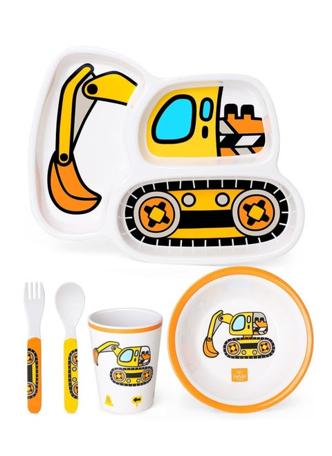 Kids Dinnerware Set Includes Plate Bowl Cup and Tableware Made of Durable Material, Perfect for Child Toddler Utensils Self Feeding
