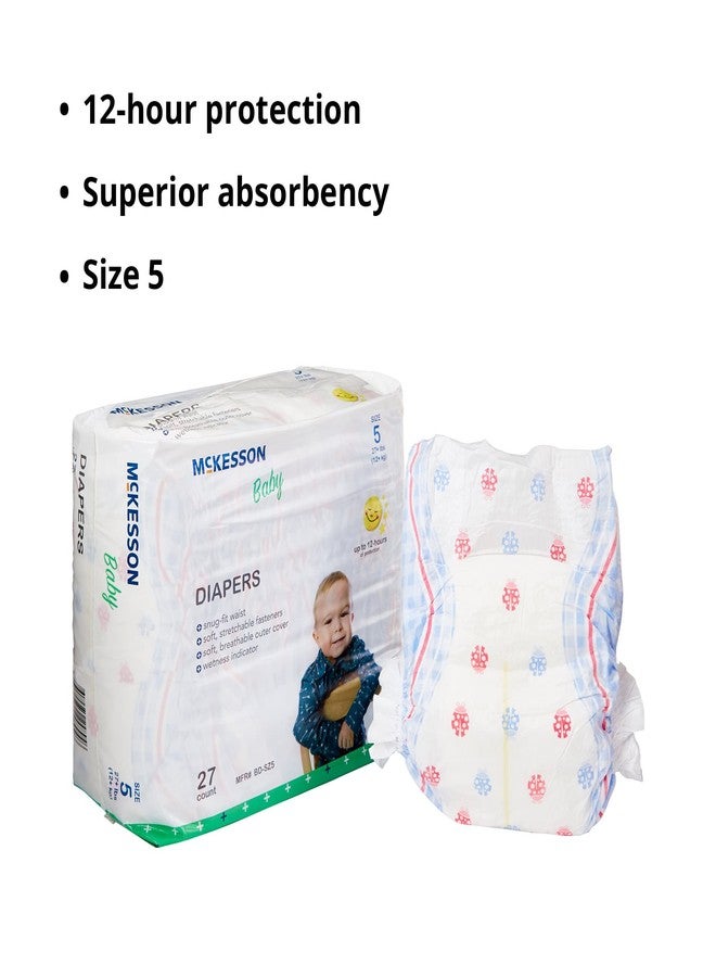 McKesson Baby Diapers, Size 5 (Over 27 lbs), 27 Count, 4 Packs, 108 Total - Image 4