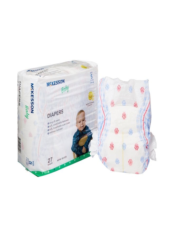McKesson Baby Diapers, Size 5 (Over 27 lbs), 27 Count, 4 Packs, 108 Total - Image 1