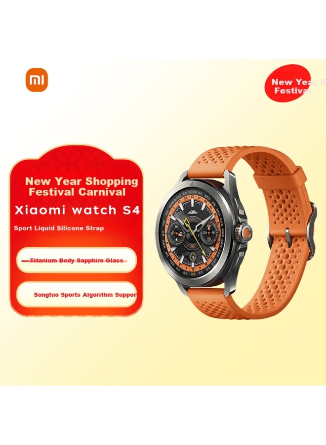 M I Xiaomi Xiaomi Watch S4 Sport Liquid Silicone Strap, Professional Outdoor Sports Watch, Heart Rate And Blood Oxygen Monitoring, Sapphire Glass, Xiaomi Smarch - Image 1