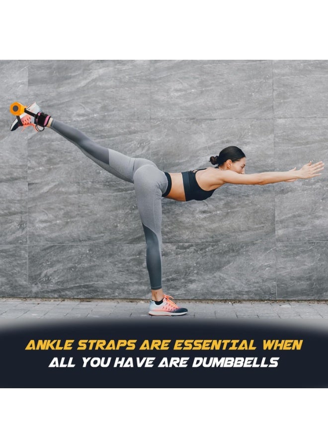 فلاي رود أحزمة الكاحل (عبوة من قطعتين) | أحزمة كاحل للساحبين، أحزمة كاحل مريحة قابلة للتعديل للصالة الرياضية للركلات الخلفية، تدريب عضلات الأرداف، تمديدات الساق، تجعيدات، تدريب اختطاف الورك، أحزمة كاحل للصالة الرياضية لملحقات الساحبين - Image 3