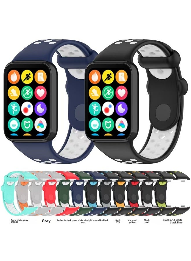 Generic - For Xiaomi 8Pro/9Pro Watch Band Mi Band 8Pro/9Pro Universal Two-Color Nike Strap-Color:Duck White - Image 1