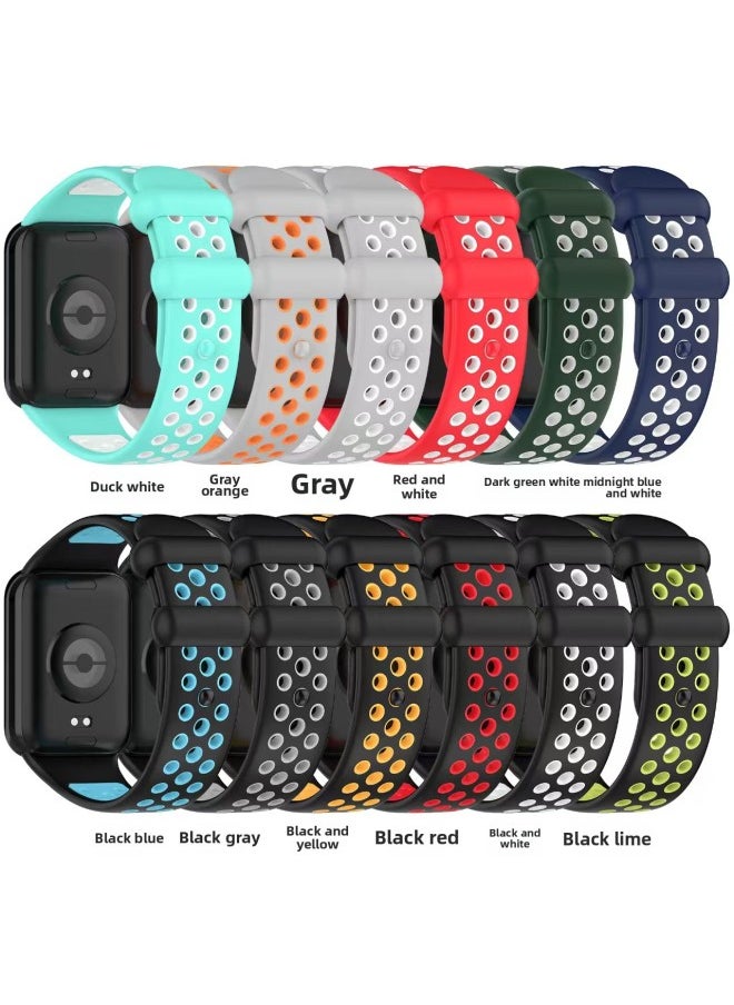 Generic - For Xiaomi 8Pro/9Pro Watch Band Mi Band 8Pro/9Pro Universal Two-Color Nike Strap-Color:Duck White - Image 1