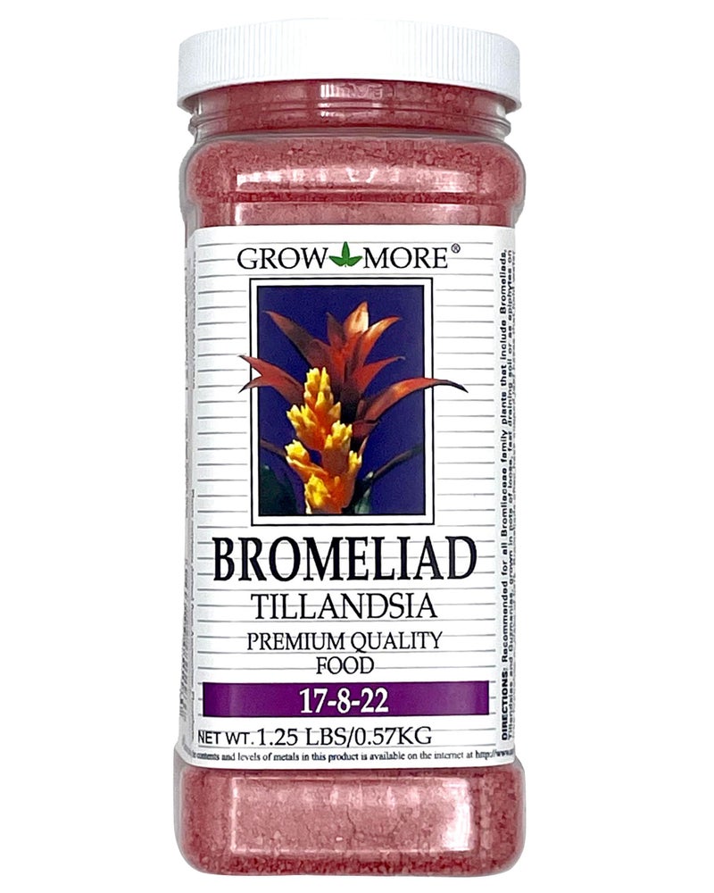 Grow More Bromeliad Tillandsia Food (17-8-22) - 1.25lbs of Water Soluble Air Plant Fertilizer - Slow Release Fertilizer for Outdoor & Indoor Plants - Air Plant Food for Vibrant Growth & Blooms - Image 1