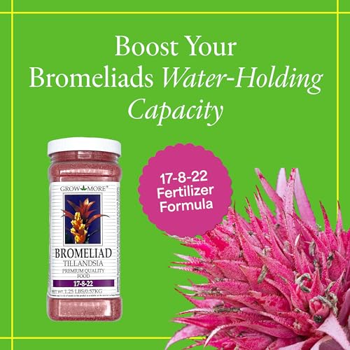 Grow More Bromeliad Tillandsia Food (17-8-22) - 1.25lbs of Water Soluble Air Plant Fertilizer - Slow Release Fertilizer for Outdoor & Indoor Plants - Air Plant Food for Vibrant Growth & Blooms - Image 2