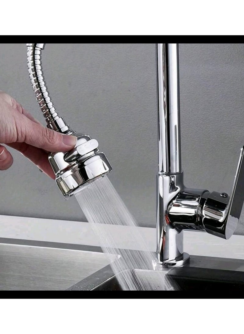 360 Degree Adjustable Flexible Metal Nozzle Spout Water Saving Filter Diffuser Bathroom Sink Tap Faucet Extension with Splash Proof Function  - Image 5