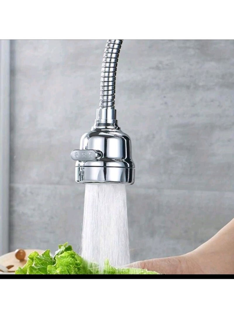 360 Degree Adjustable Flexible Metal Nozzle Spout Water Saving Filter Diffuser Bathroom Sink Tap Faucet Extension with Splash Proof Function  - Image 4
