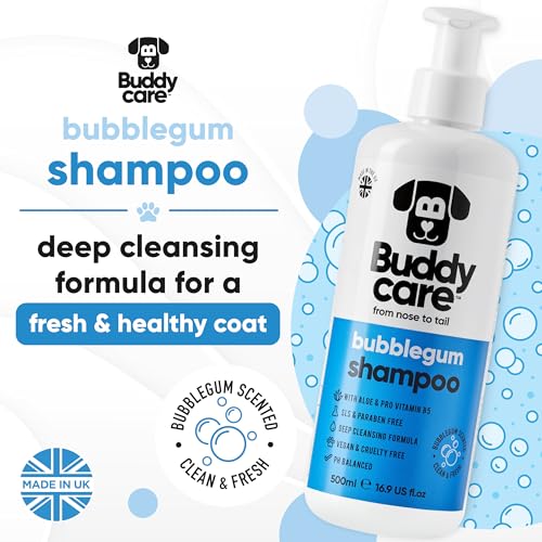 Buddycare Bubblegum Dog Shampoo by Buddycare Dry Skin Itchy Skin Relief for Smelly Dogs Deep Cleansing Shampoo for Dogs Puppy Sensitive Skin Dog Shampoo Conditioner with Aloe Vitamin B5 1690oz - Image 3