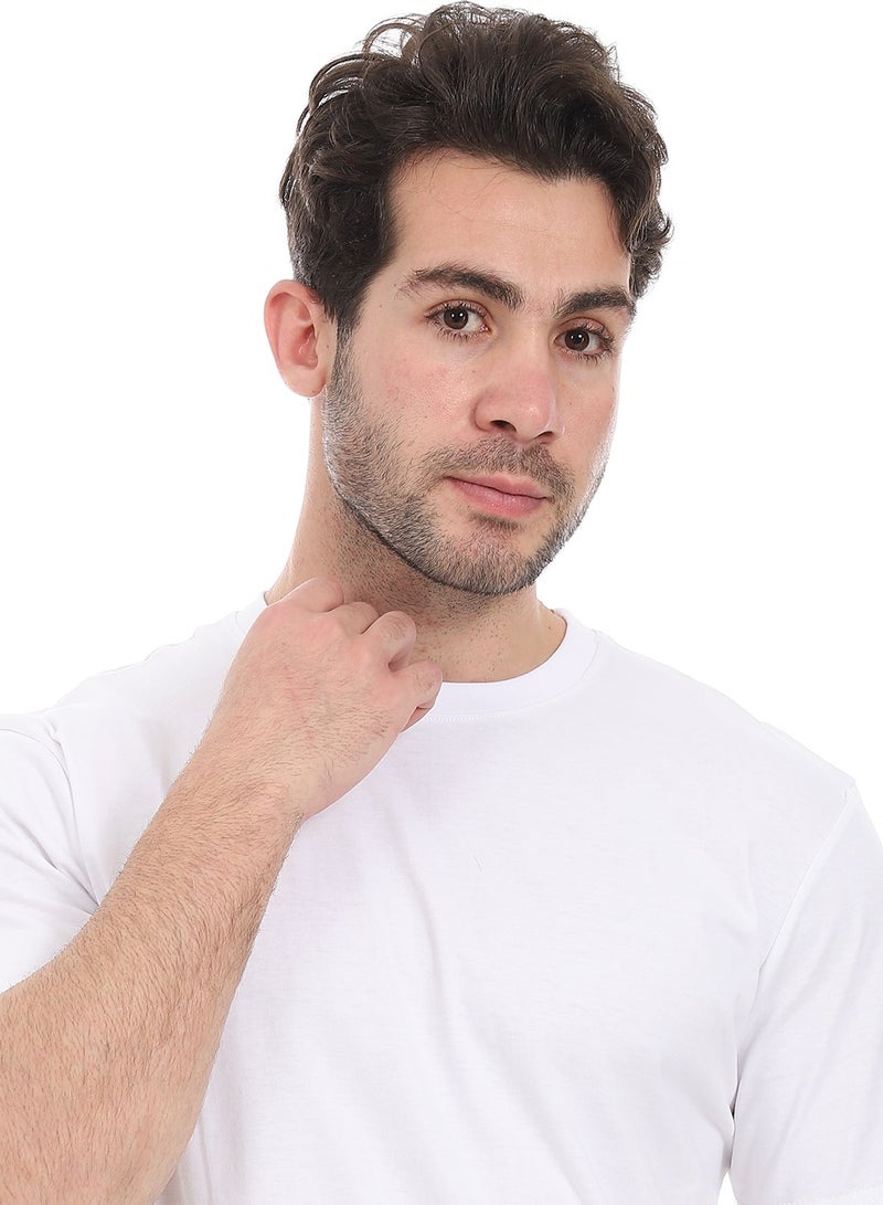 Andora Essential Plain Short Sleeves T-Shirt_ White  - Image 4