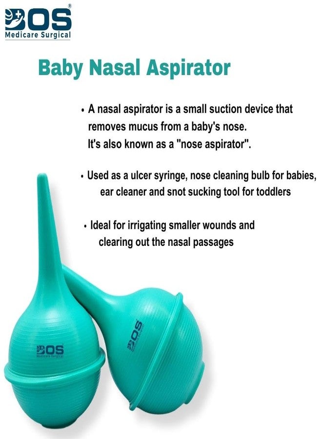 Bos Medicare Surgical | Nasal spirators Ulcer | Syringe Silicone Mocus | For Baby | Multicolor | Green Eye and Ear -100 ml ( Pack of - 2 Pcs ) - Image 4