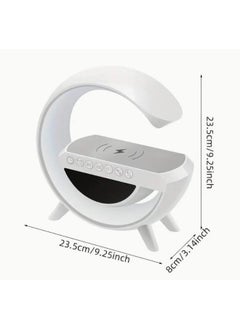 Generic Multifunction G Shape USB Rechargeable Wireless Fast Charger for Mobile Phone, BlueTooth Speaker With LED RGB Smart Lamp  - Image 2