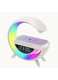 Generic Multifunction G Shape USB Rechargeable Wireless Fast Charger for Mobile Phone, BlueTooth Speaker With LED RGB Smart Lamp  - Image 1