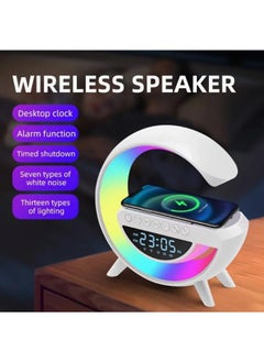 Generic Multifunction G Shape USB Rechargeable Wireless Fast Charger for Mobile Phone, BlueTooth Speaker With LED RGB Smart Lamp  - Image 4