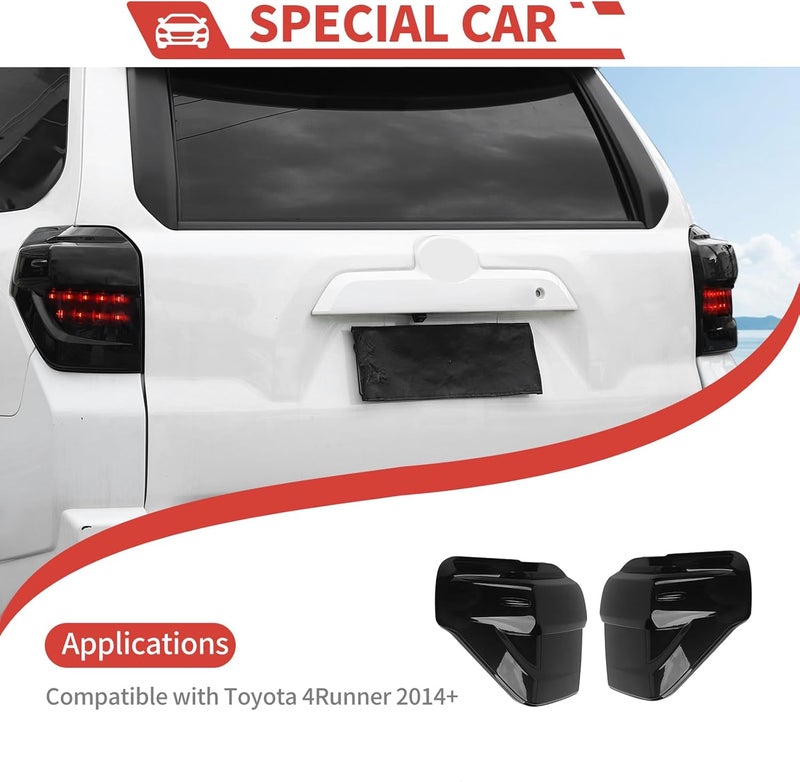 amayum Smoked Black Tail Light Lamp Cover for Toyota 4Runner 2014-2023 - Image 5