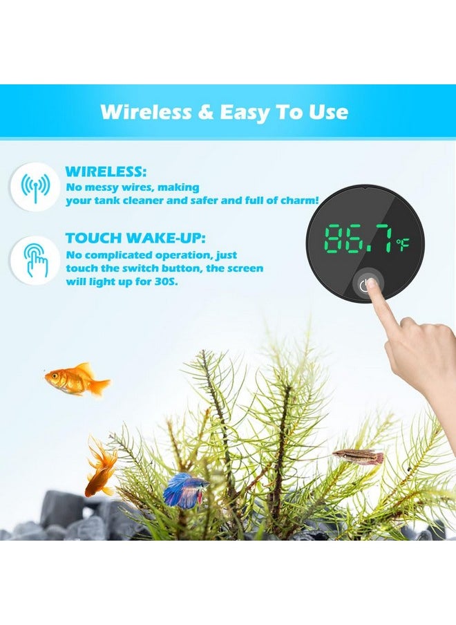 DATOO - Aquarium Thermometer Rechargeable Digital Led Display Fish Tank Thermometer Hd Measurement Accurate Aquarium Temperature ±0.9°F Suitable For Fresh Water And Sea Water Tanks - Image 1