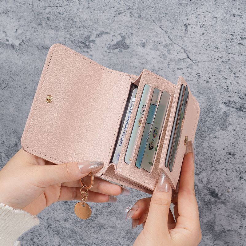 Multifunctional Solid Color PU Leather Wallet, RFID Blocking Design Portable Daily Storage Purse for Cards Cash Coin Business Use - Image 2