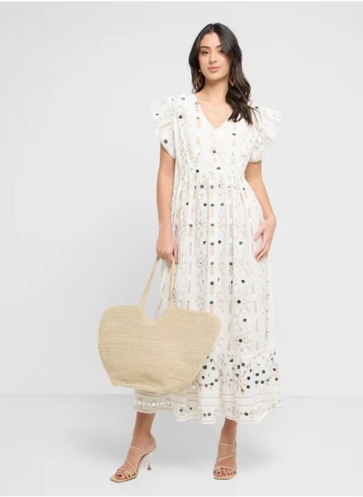 That’s My Gal Mirror Embroidered Maxi Dress