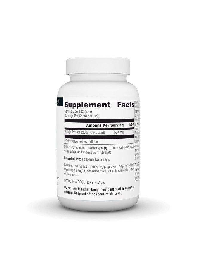 Source Naturals مستخلص الشيلاجيت من سورس ناتشورالز، مكمل غذائي نباتي، يعزز الأداء والدافع*، 500 ملغ، كبسولات نباتية (120) - Image 2