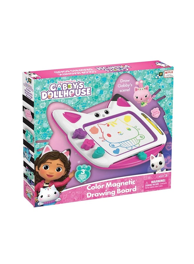 لوحة رسم مغناطيسية ملونة لبيت الدمية