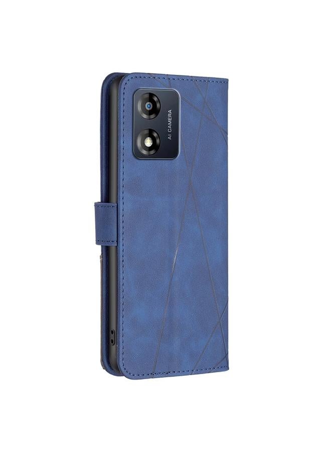 S-TOP Case For Motorola Moto E13 4G Magnetic Buckle Rhombus Texture Leather Phone Case - Image 3