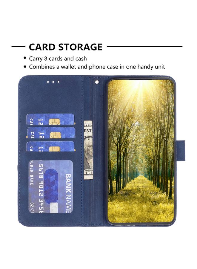 S-TOP Case For Motorola Moto E13 4G Magnetic Buckle Rhombus Texture Leather Phone Case - Image 4