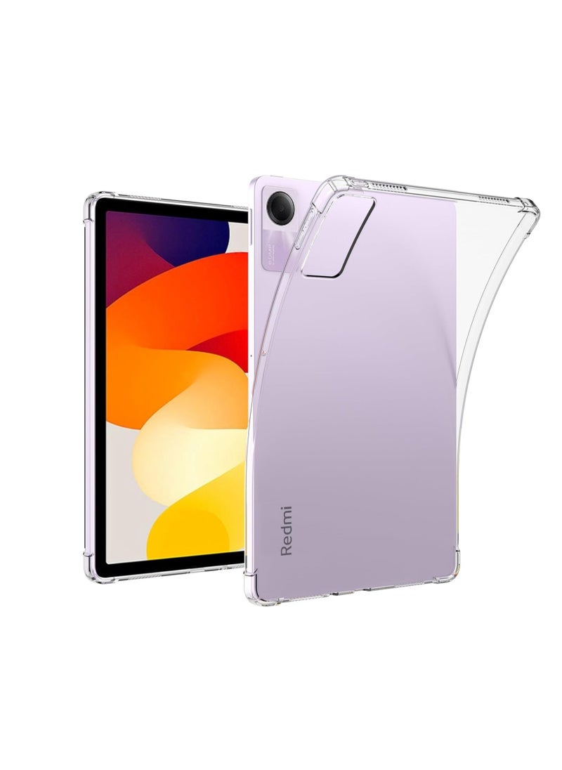 Generic Transparent Case Compatible with Xiaomi Redmi Pad SE 11.0 inch Released 2023, Ultra Thin Silicone Air-Corners Shockproof Back Shell HD Transparent TPU Protective Cover - Clear  - Image 1