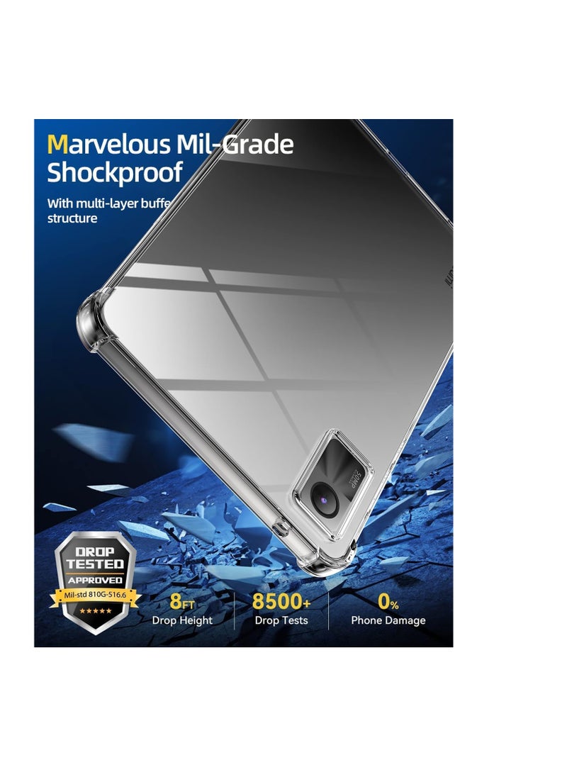 Generic Transparent Case Compatible with Xiaomi Redmi Pad SE 11.0 inch Released 2023, Ultra Thin Silicone Air-Corners Shockproof Back Shell HD Transparent TPU Protective Cover - Clear  - Image 2