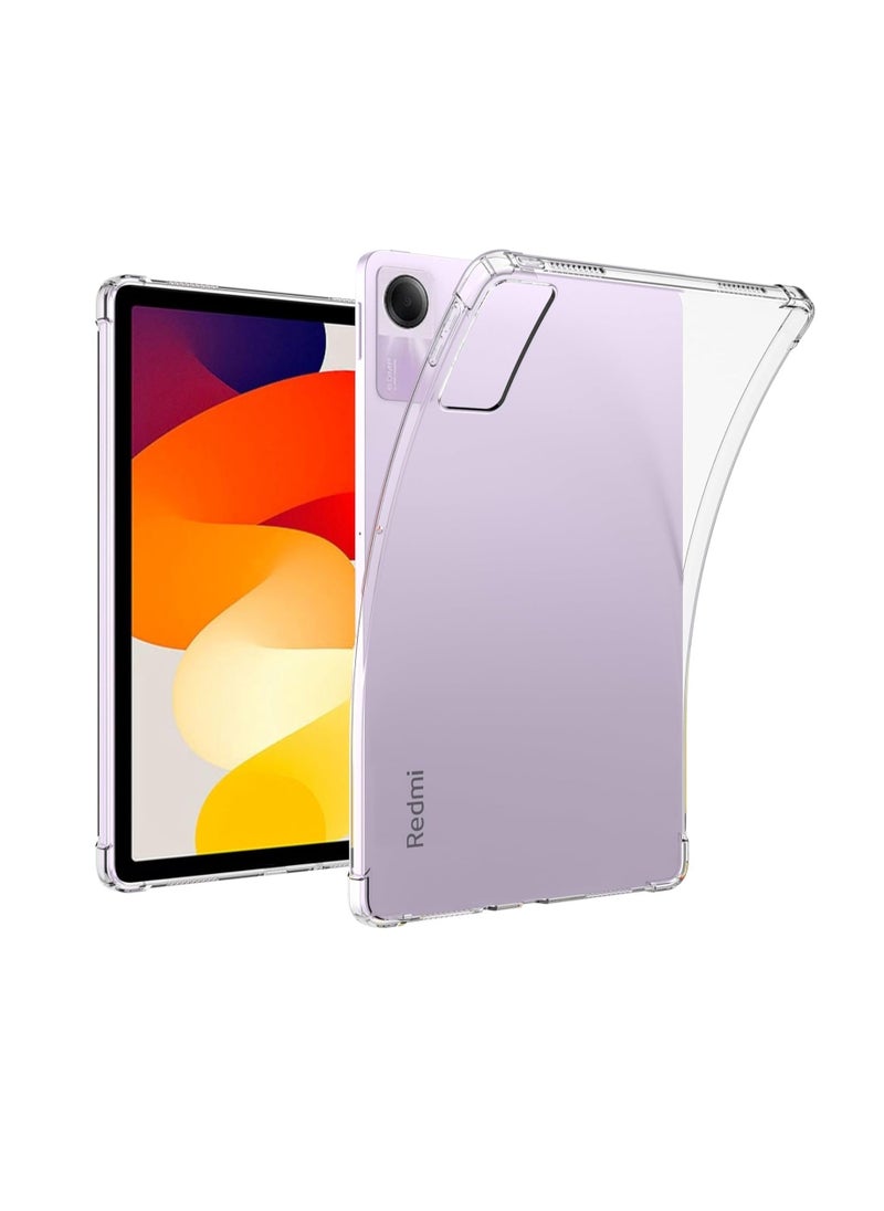 Generic Transparent Case Compatible with Xiaomi Redmi Pad SE 11.0 inch Released 2023, Ultra Thin Silicone Air-Corners Shockproof Back Shell HD Transparent TPU Protective Cover - Clear  - Image 3