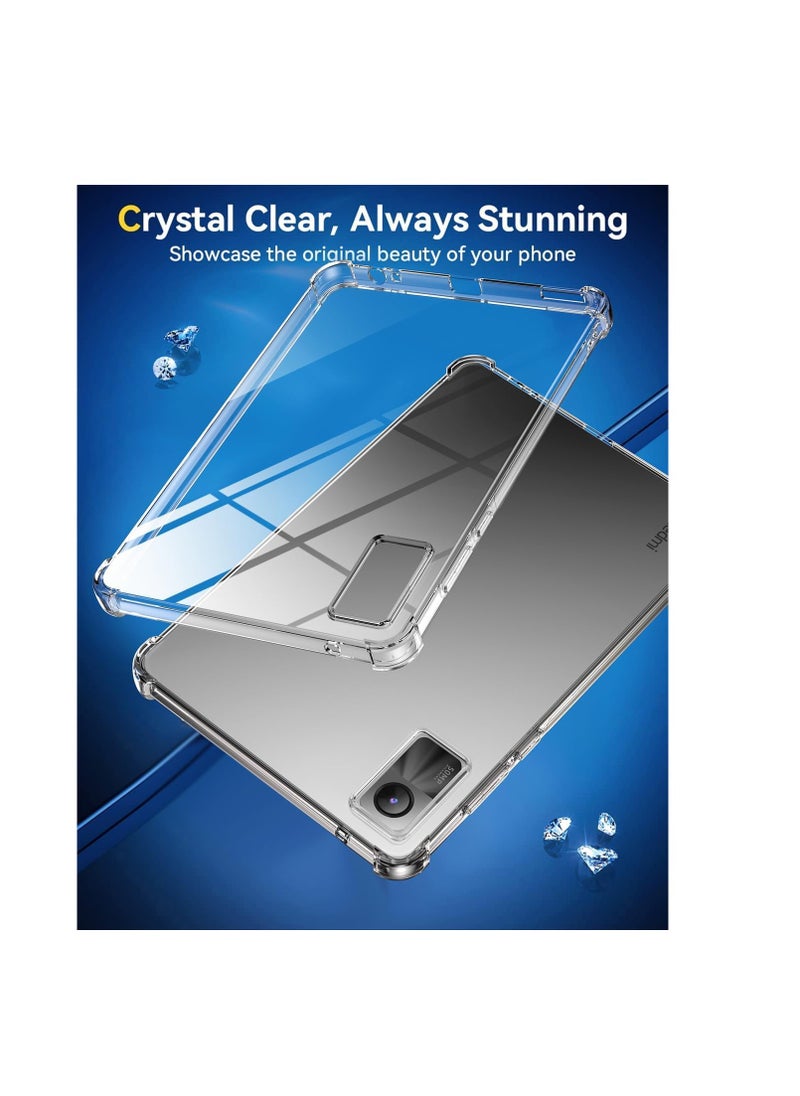 Generic Transparent Case Compatible with Xiaomi Redmi Pad SE 11.0 inch Released 2023, Ultra Thin Silicone Air-Corners Shockproof Back Shell HD Transparent TPU Protective Cover - Clear  - Image 4