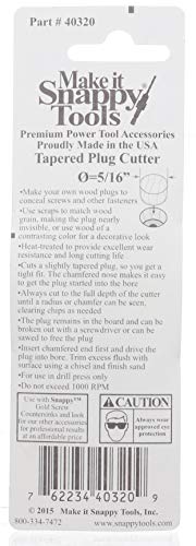 Make it Snappy Tools 5/16" Tapered Plug Cutter - Image 4