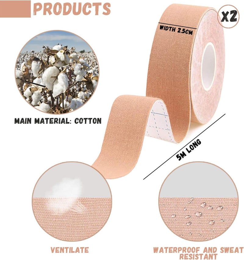 Snmzlc 2 Rolls Facial Myofascial Lift Tape Anti-Wrinkle Tape Patches Anti-Freeze Stickers for Firming And Tightening Skin Suits for All Parts of The Face and Neck 2.5cmx5m - Image 3