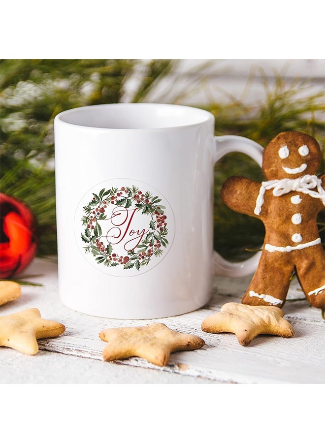 1000Pcs Christmas Stickers 1.5Inch Assorted Round Sticker in Roll Rustic Christmas Tree Wreath Elk Truck Pattern Label Stickers for Xmas Seals Cards Presents Envelopes, 8 Designs - Image 5