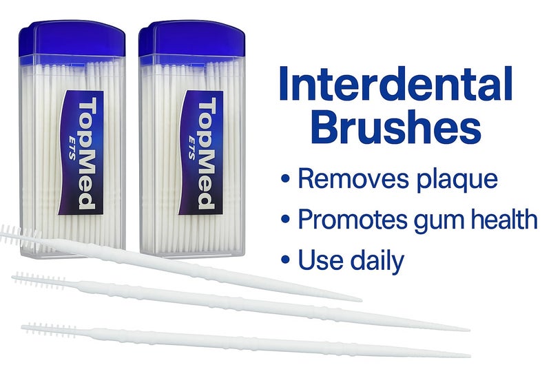 TOPMED ETS Oral Care Dental Brush Teeth Pick Plastic Teeth Floss Toothpick with a Mirror 200 Count (4 Box X 50 Units) Color May Vary - Image 5