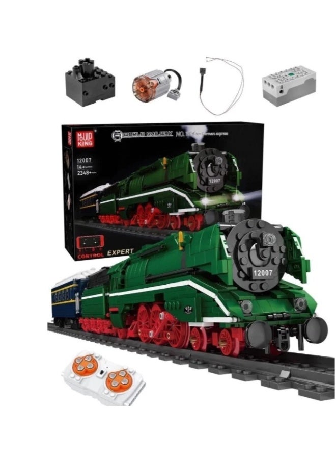 Mould King 12007 German Express BR18 201 Steam Locomotive Building Set - 2348 Pcs Remote Control City Train Model with App Control, Motor & Steam Effects - Image 5