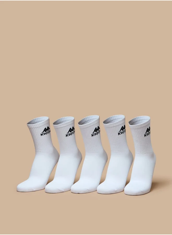 كابا Men's Solid Crew Length Sports Socks - Set of 5