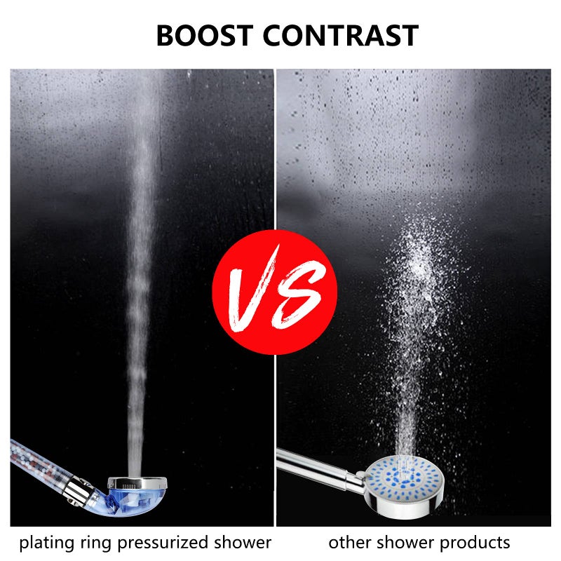 REHAVE Jetting Shower Head, Modern Style, 3 Mode Shower Sprayer, High Pressure, Polished Finish, ABS Material, Mineral Stone Beads, 1 Spray Setting, 1.5" Diameter - Image 5