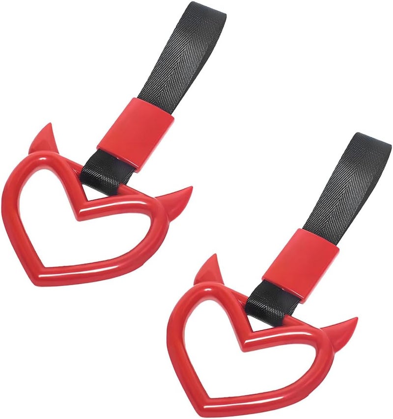 smilfuy 2PCS Devil Heart Handle Ring for Cars - Image 1